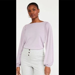Lavender top with batwing sleeves NWT!